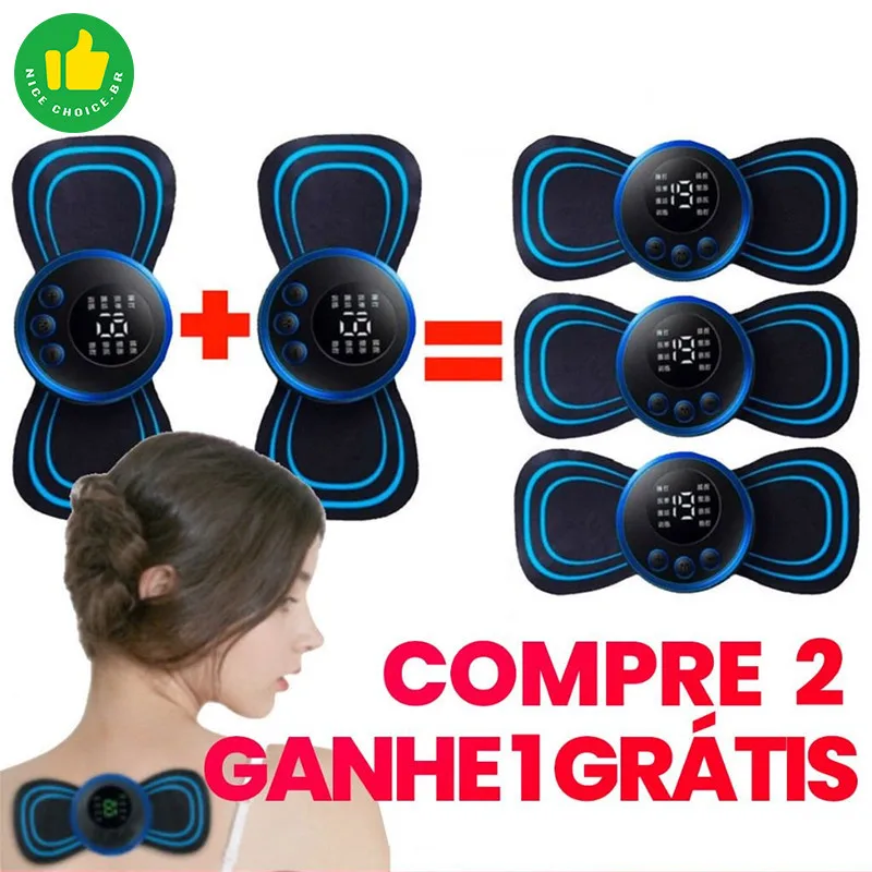 Mini Massageador Relaxante Muscular Portátil Elétrico Recarregável Prático Azul Conveniente Frete grátis