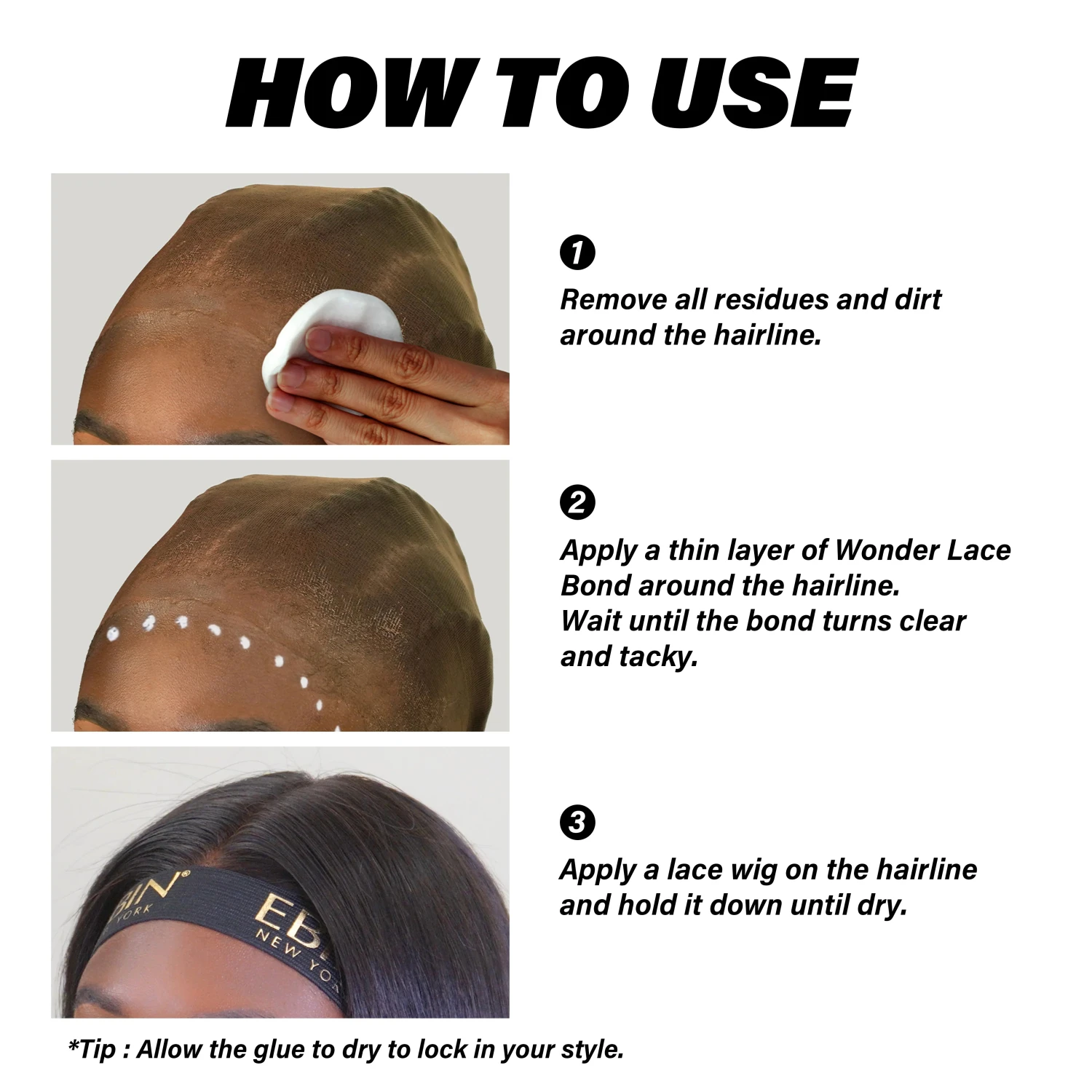 أنبوب ربط دانتيل عجيب من Ebin في نيويورك ، قبضة قوية ، حجم صغير ، مثالي للسفر ، لمس سريع ، أونصة ، 7