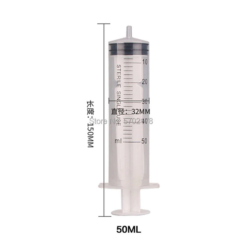 5pcs 50ml Plastic Syringe Blunt Tip Syringe Dispensing Syringe Dispensing Accessories Pet Nutrient Dispenser