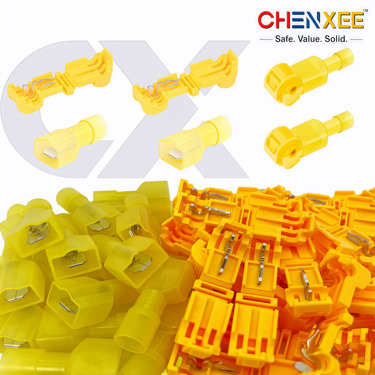 T-Tap Kabelverbinder, Schnellverbinder, T-Tap Selbstabisolierende Kabelklemmen mit Nylon, Vollständig Isolierte Stecker-Schnellverbinder-Set