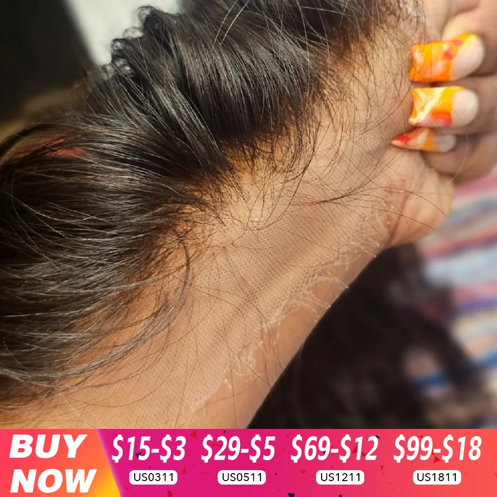 Peruanische Körperwelle, 13 x 4, transparenter Spitzenfrontteil, 180 Dichte, 100 % Echthaar, für Frauen, vorgezupfte, gebleichte Knoten, Spitzenverschluss