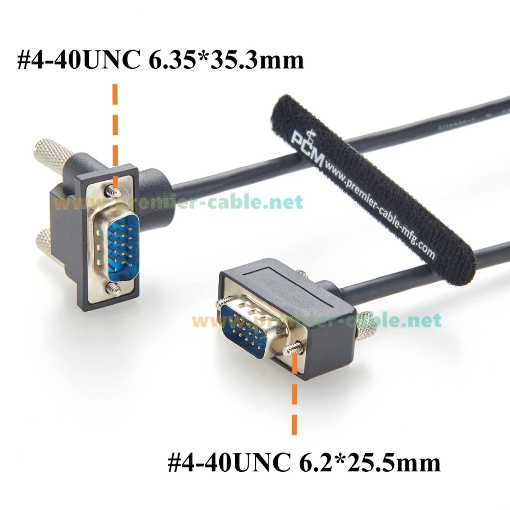 Abgewinkeltes Ultra-Slim-VGA-Kabel 90 Grad HD15 Stecker auf Stecker SVGA-Videokabel 1080P Full HD für PC, Laptop, Monitor, Projektor – Detail 5