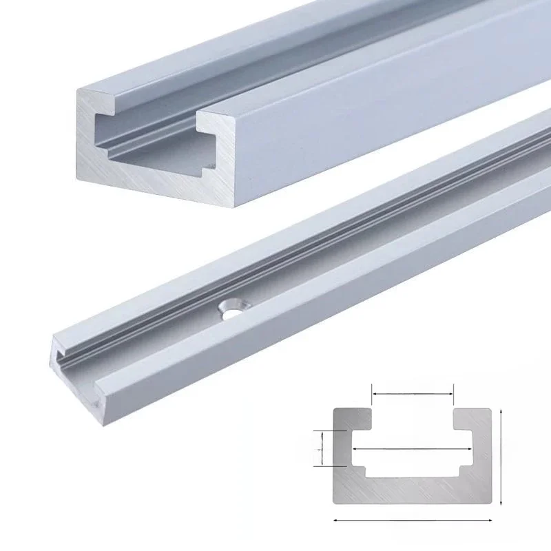 T Track Houtbewerking T-slot Slide Track Aluminium Verstek T-Track, T-slot Verstek Track Jig T Schroef Armatuur Slot Saw/Router Tafel Tool - afbeelding 2