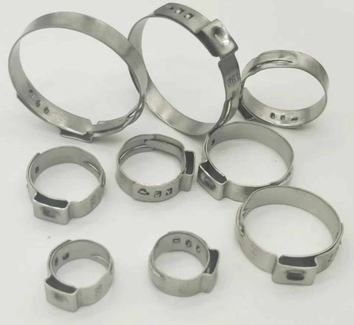 

НАБОР из 100 шт., хомуты для обжимных шлангов с одним ухом из нержавеющей стали 304, бесступенчатые G-зажимы OETIKER