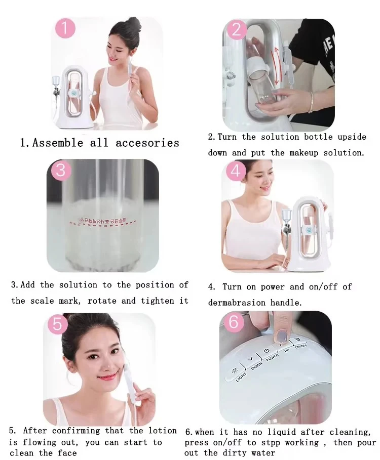 

Home Use Hydro Dermabrasion Aqua Peeling SPA Beauty Machine Facial Hydrotion Sprayer Vacuum Blackhead Face Clean