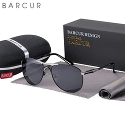 BARCUR Brand Design Sunglasses High Quality Men Polarized Sun Glasses Driving Mens Sun Glasses UV400