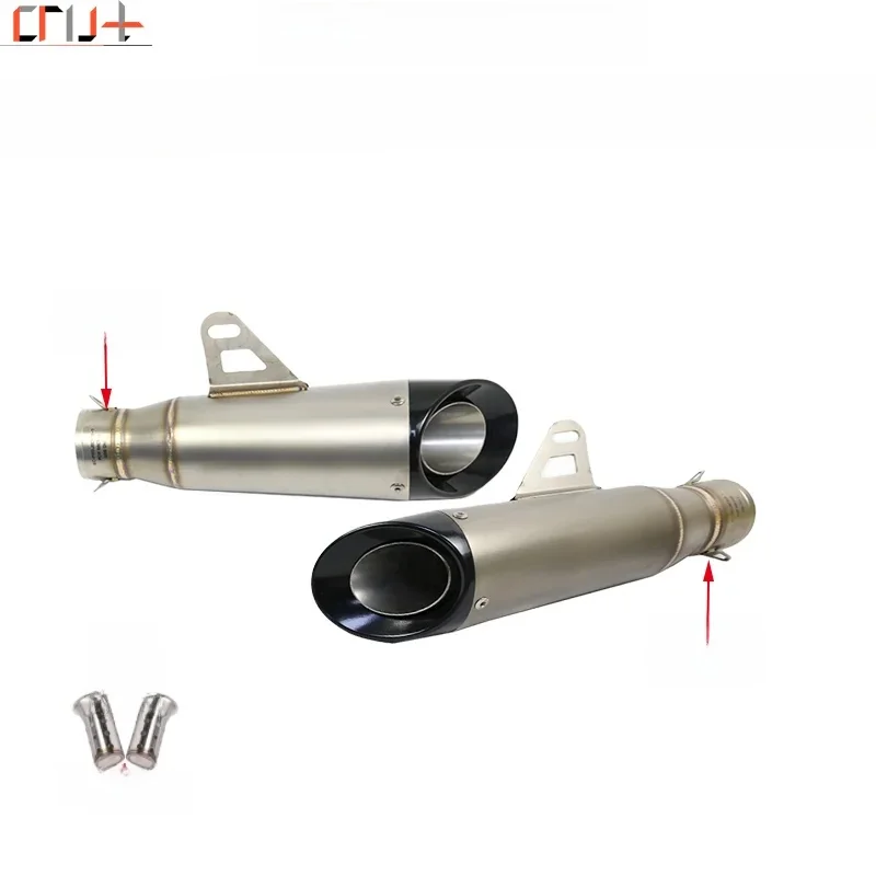 Silencieux d'échappement universel pour moto, 51MM, gauche droite, Scooter, avec DB Killer, pour Z1000 S1000RR CBR650R FZ6 YZF R1 R6