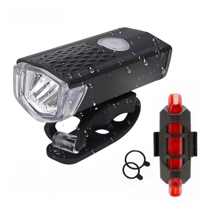 AliExpress cycle zone Bike Light Set Front Light with Taillight USB Rechargeable Easy to Install 3 Modes Bicycle