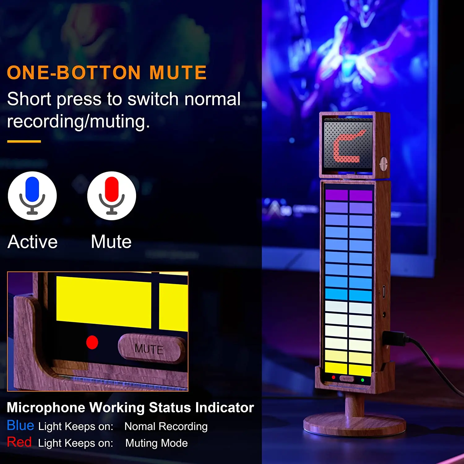 ميكروفون USB بمكثف قلبي من COMICA RGB Umic لأجهزة الكمبيوتر المحمول والهواتف الذكية Xbox PS4/5، لبث ألعاب YouTube Twitch
