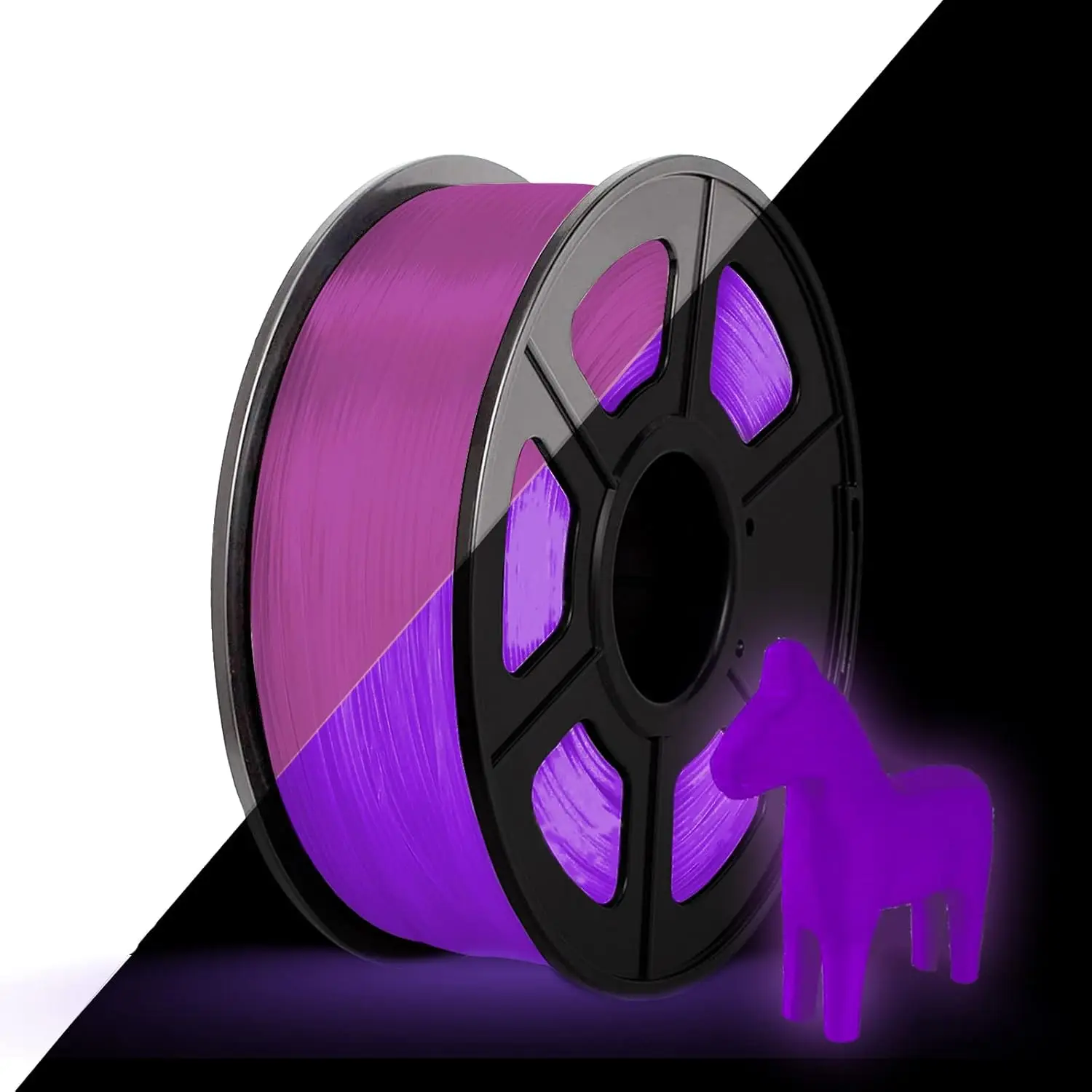 

Purple Glow in the Dark TPU 95A 1.75mm 3D Printer Filament 250g Dimensional Accuracy +/- 0.03 for 3D Printing