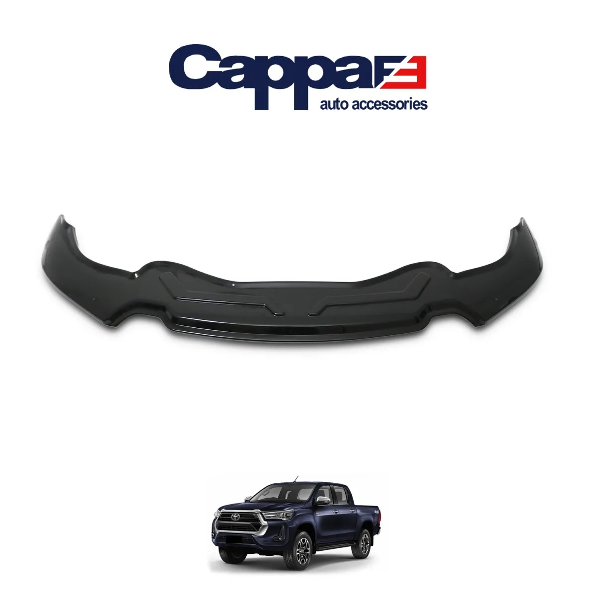 FOR TOYOTA Hilux Front Hood Protection Spoiler 2021 to 2023 Front Bug Shield Hood Deflector Guard - Glosy Black AUTO STYLING