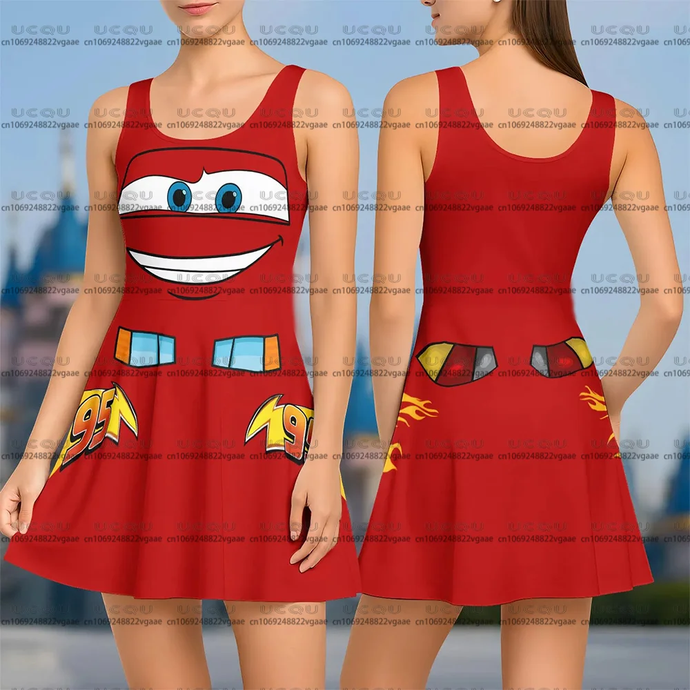 Mädchen MINISO Camisole Pixar T-Shirt Disney Sexy Rock Toy Story Tank Tee Toy Story Crop Top Geschenk Y2k Cosplay Kleid 95 McQueen