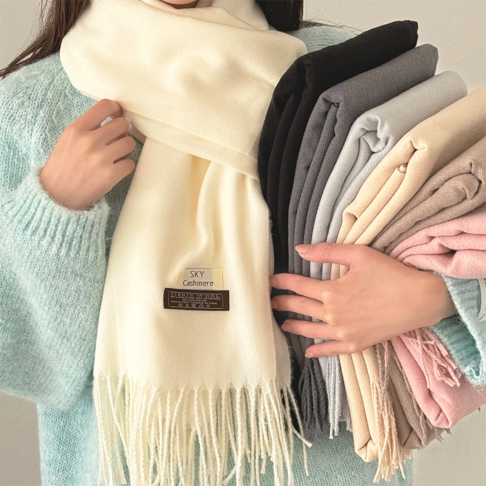 Winter Dtom Virgin Wal 100% Cashmere couple friendship neckline muffler 7color No. 225