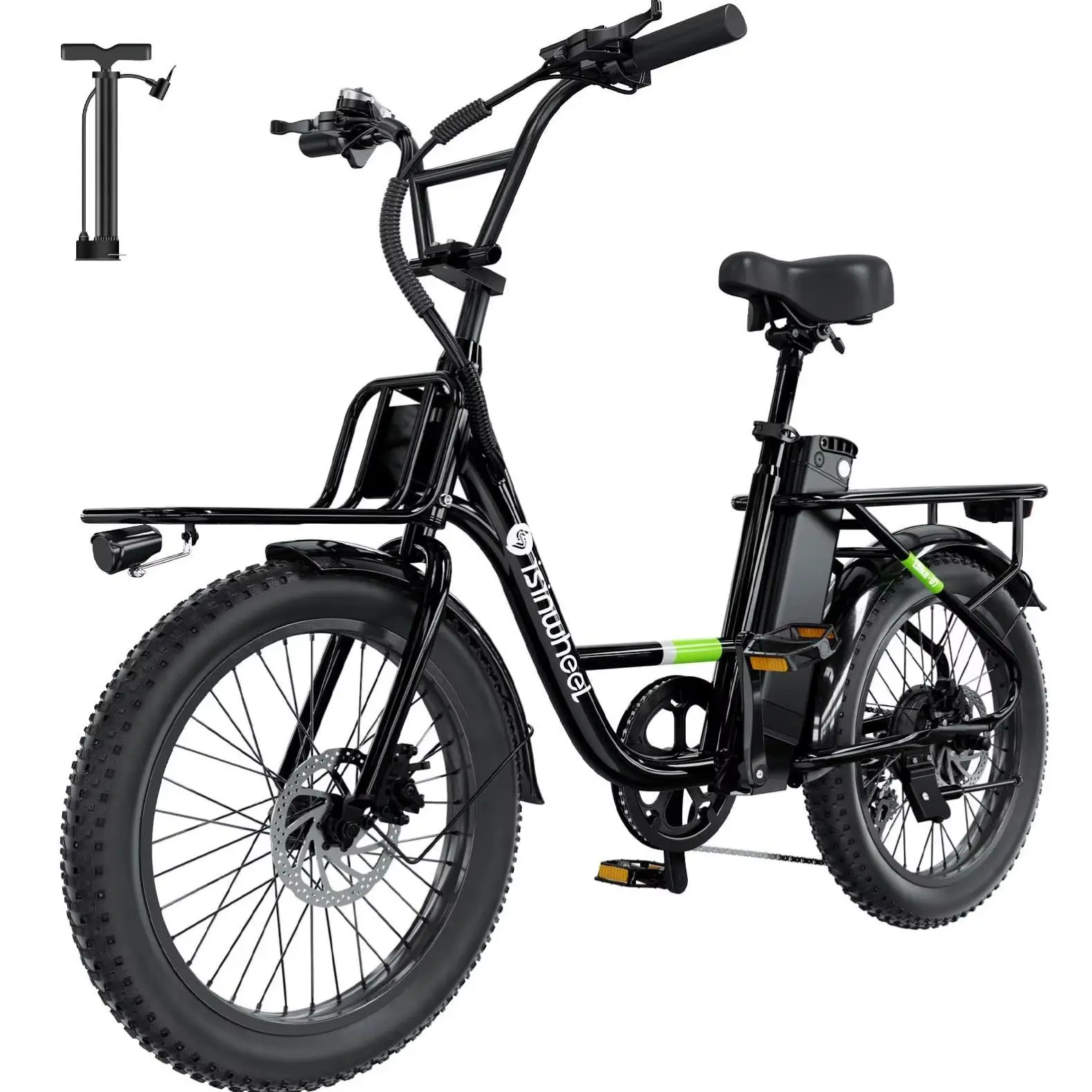100% OFFICIAL SALES Isinwheels U7S E Bike for Adults Electric Bike with Dual Cargo Rack, 48V 1000W Peak Ebikes for Adults, 7 Speed Gear,