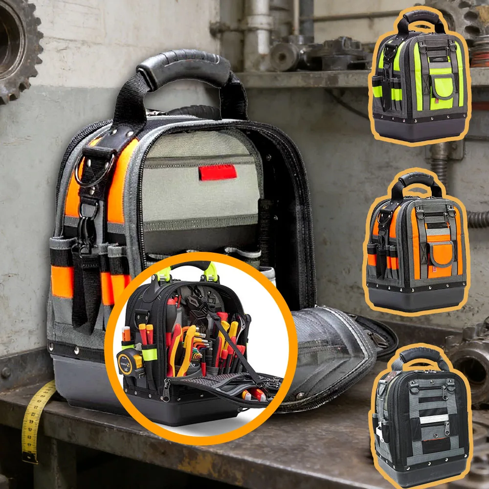

Tool Bag Backpack for Men ,Duty Storage Organization Tool Bags for Electrician Repairman Industrial Construction Work Outdoor
