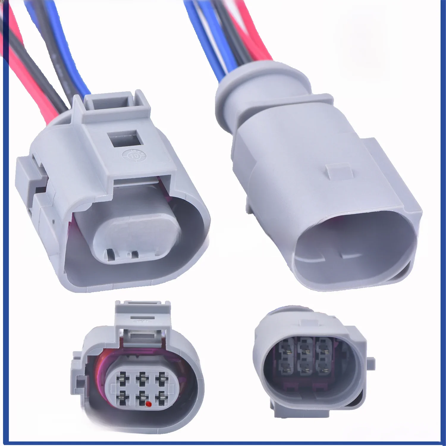 Prise de connecteur de vanne EGR à 6 broches avec faisceau de câbles de 15 cm 18AWG 1J0 973 713 G 1J 0973713 G 42121200 4G 0973813 B 4G0 973 813B