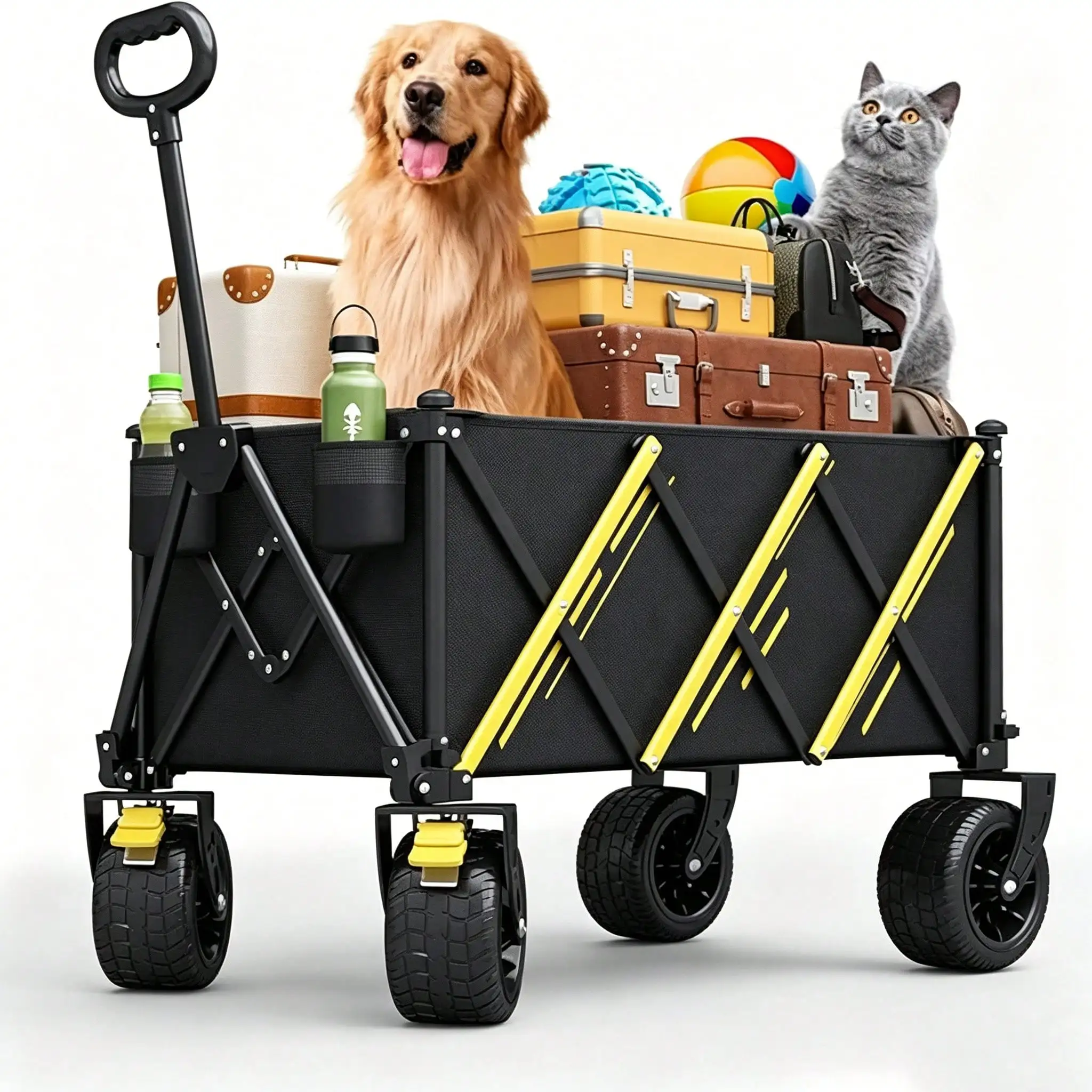 Sports Equipment Trolley - Carro Plegable Ultra Compacto, Carro Portátil,