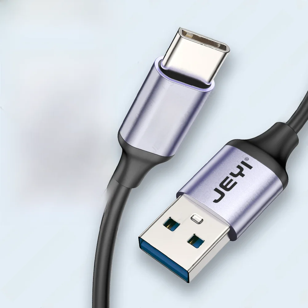JEYI-USB A para Tipo C Cabo de Carregamento Rápido, Cabo de Dados, Carregador para Samsung, Xiaomi,