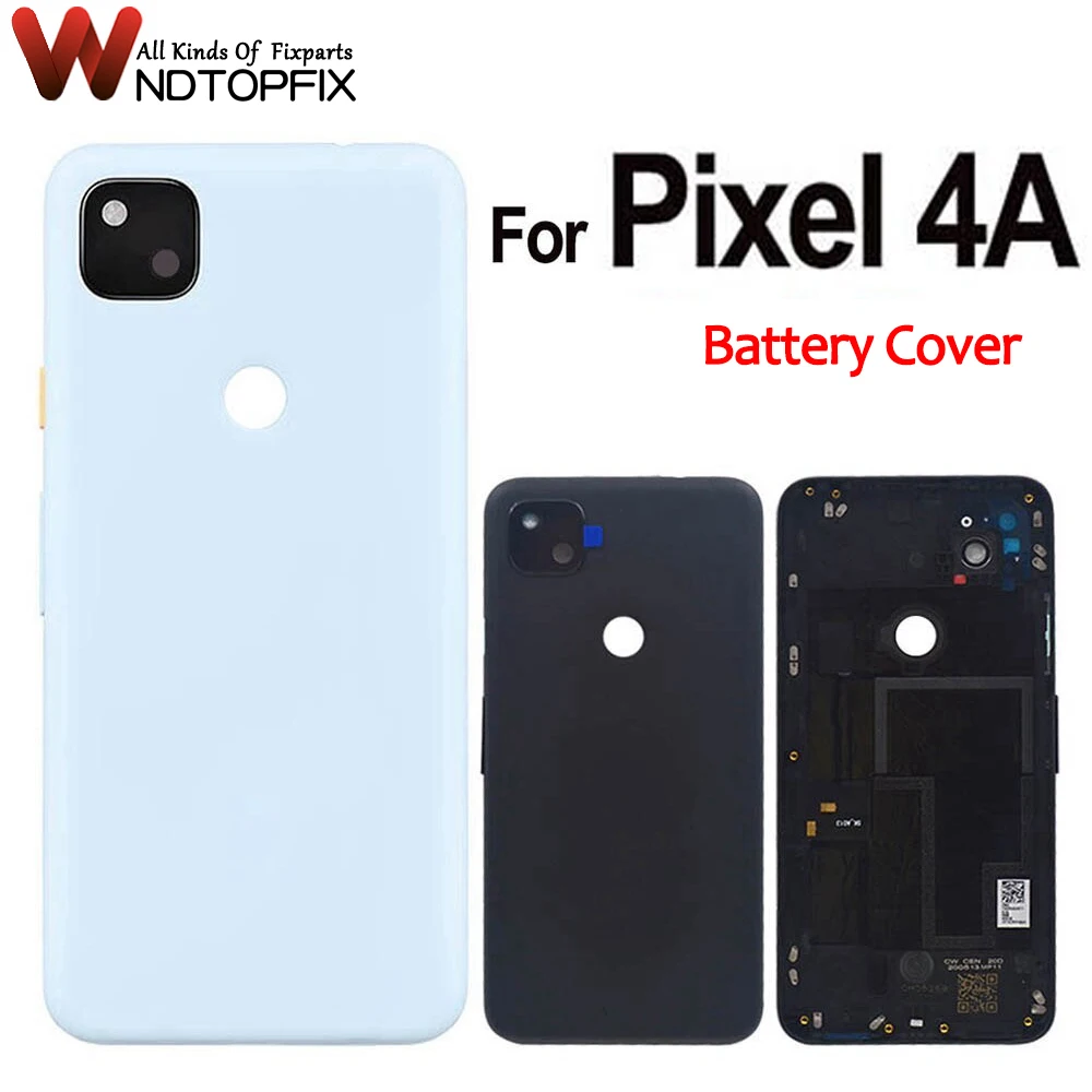 

Full New For Google Pixel 4A Battery Cover Door Back Housing Rear Case Replace For Pixel 4A Back Battery Door With Camera Lens