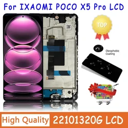 6,67-calowy nowy wyświetlacz Amoled poco x5pro LCD do Xiaomi Poco X5 Pro LCD 22101320 G, 22101320 I Wymiana zespołu digitizera ekranu wyświetlacza