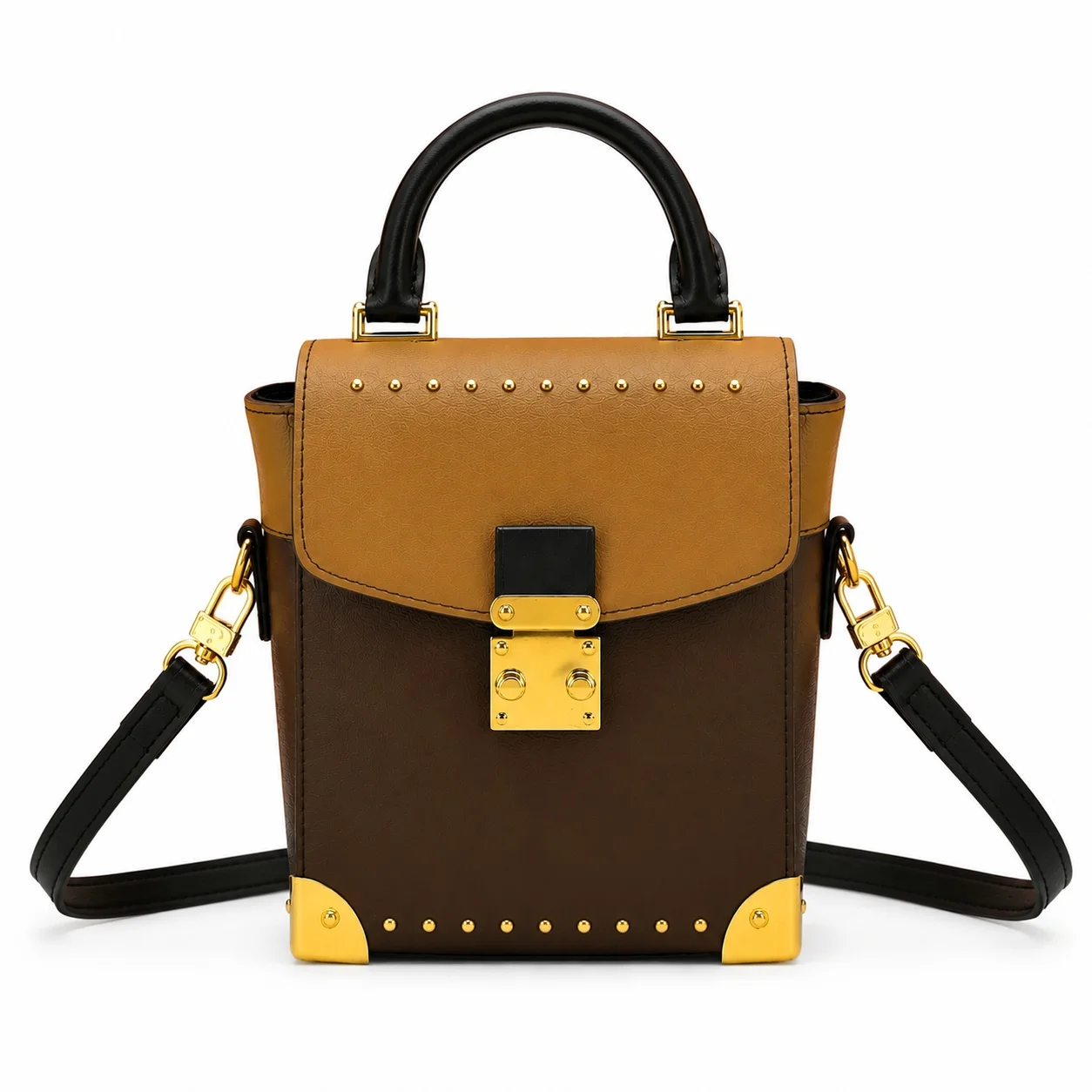 2026 New Unisex Brown Shoulder Bag/Crossbody Bag, Leather and Canvas