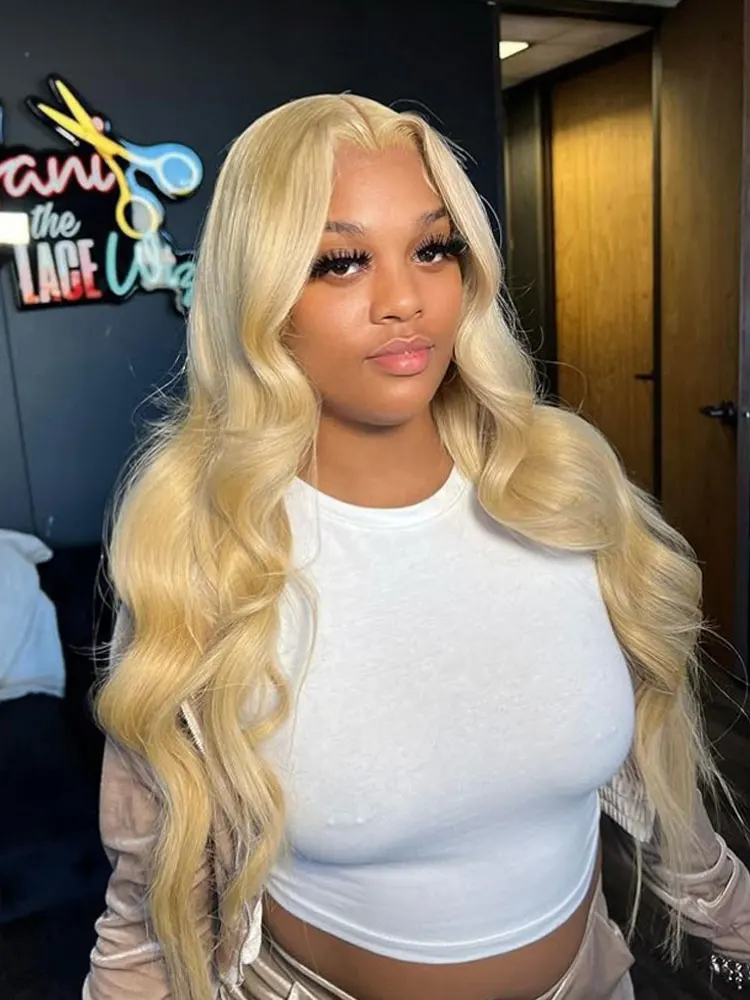 30 Inch Blonde 613 Hd Lace Front Wig Human Hair 13x6 Lace Frontal Wig 613 Body Wave 13x4 Lace Front Wigs Pre Plucked Blonde Wig