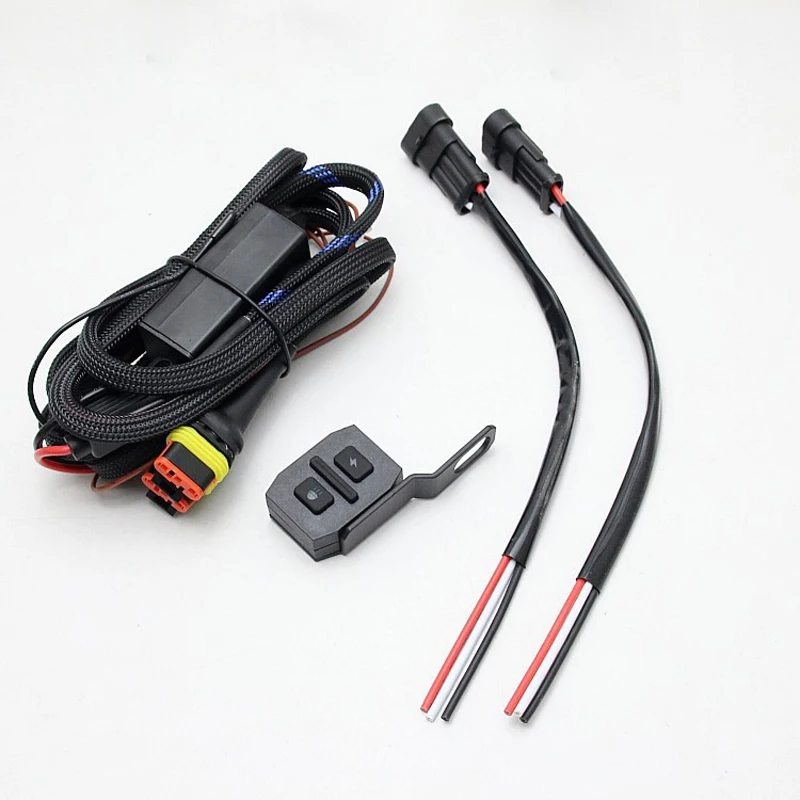 1set Motorcycles LED Fog Light Wiring Harness Relay Wire For Motorbike Motorcycle Fog Led Light with Flash Controller