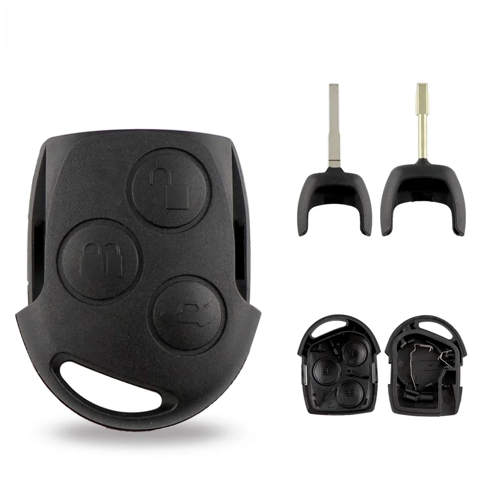 YIQIXIN coque de clé de voiture de remplacement à distance à 3 boutons pour Ford Mondeo Focus 2 3 Festiva Fiesta Transit clé de voiture avec FO21 HU101