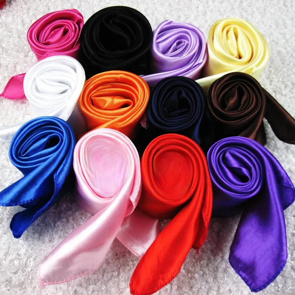 Najlepsza jakość moda damska kwadratowy szalik na głowę okłady szaliki damskie drukowane chustka na szyję letni designerski szalik 50*50cm — zdjęcie 2
