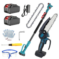 2-in-1 cordless 6-inch polishing saw, with 2 3Ah batteries, electric polishing saw, with extension cord, suitable for tree pruni