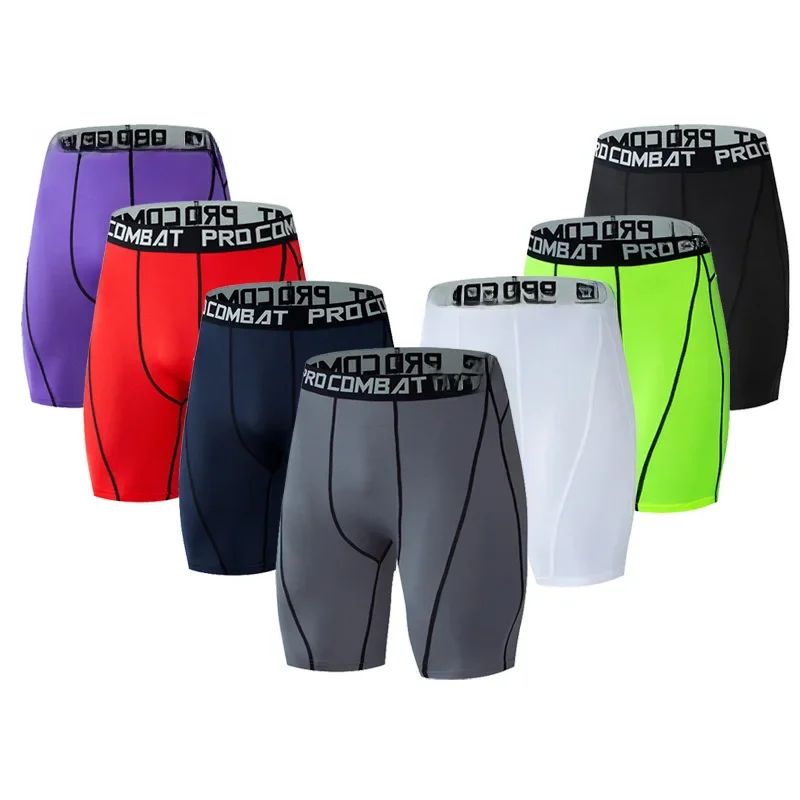 Hommes musculation Shorts Fitness entraînement entrejambe culotte de gymnastique mâle Muscle vivant élastique Compression collants maigre Leggins Hombre