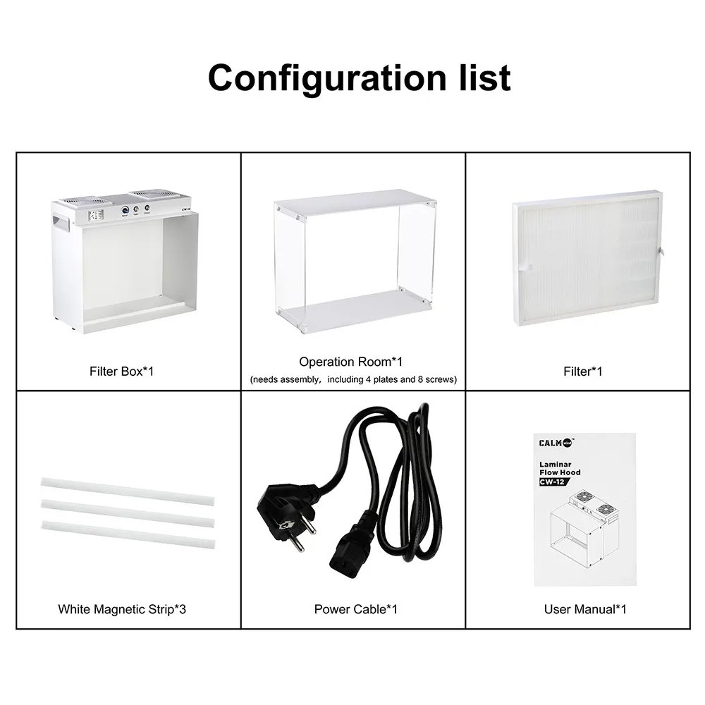 غطاء التدفق الصفحي LTQ VAPOR CW-12، وحدة فلتر مروحة صندوق التعليق 17 × 13 بوصة FFU للمختبر، غرفة الفطر، غرفة نظيفة، تتضمن فلتر HEAP مع فئة H12، وصندوق فلتر متكامل، وقابس الاتحاد الأوروبي