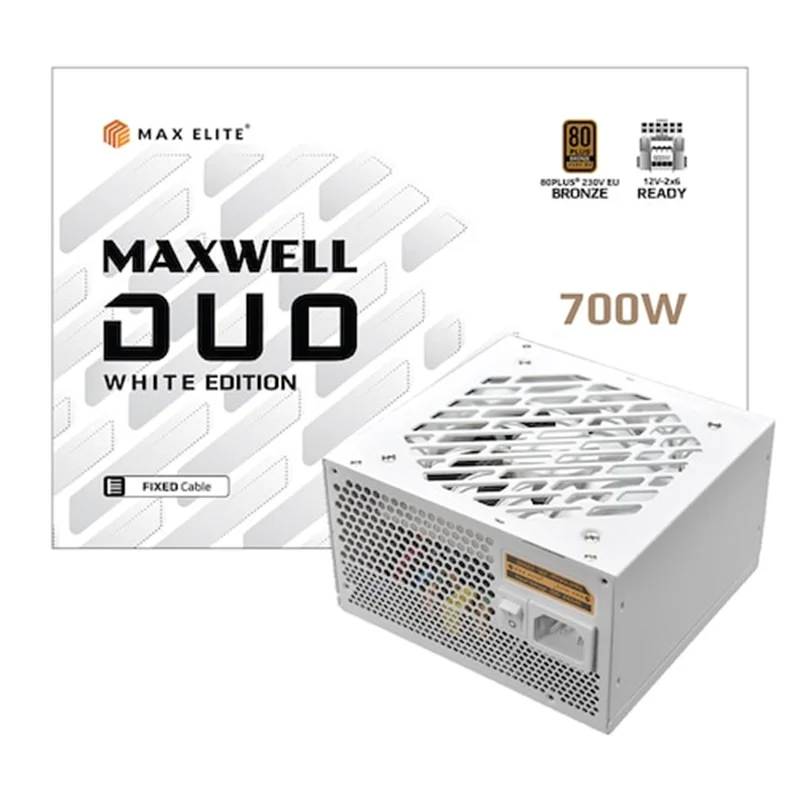 MAX Elite MAXWELL DUO700W 80PLUS BRONZED FLT WHITES