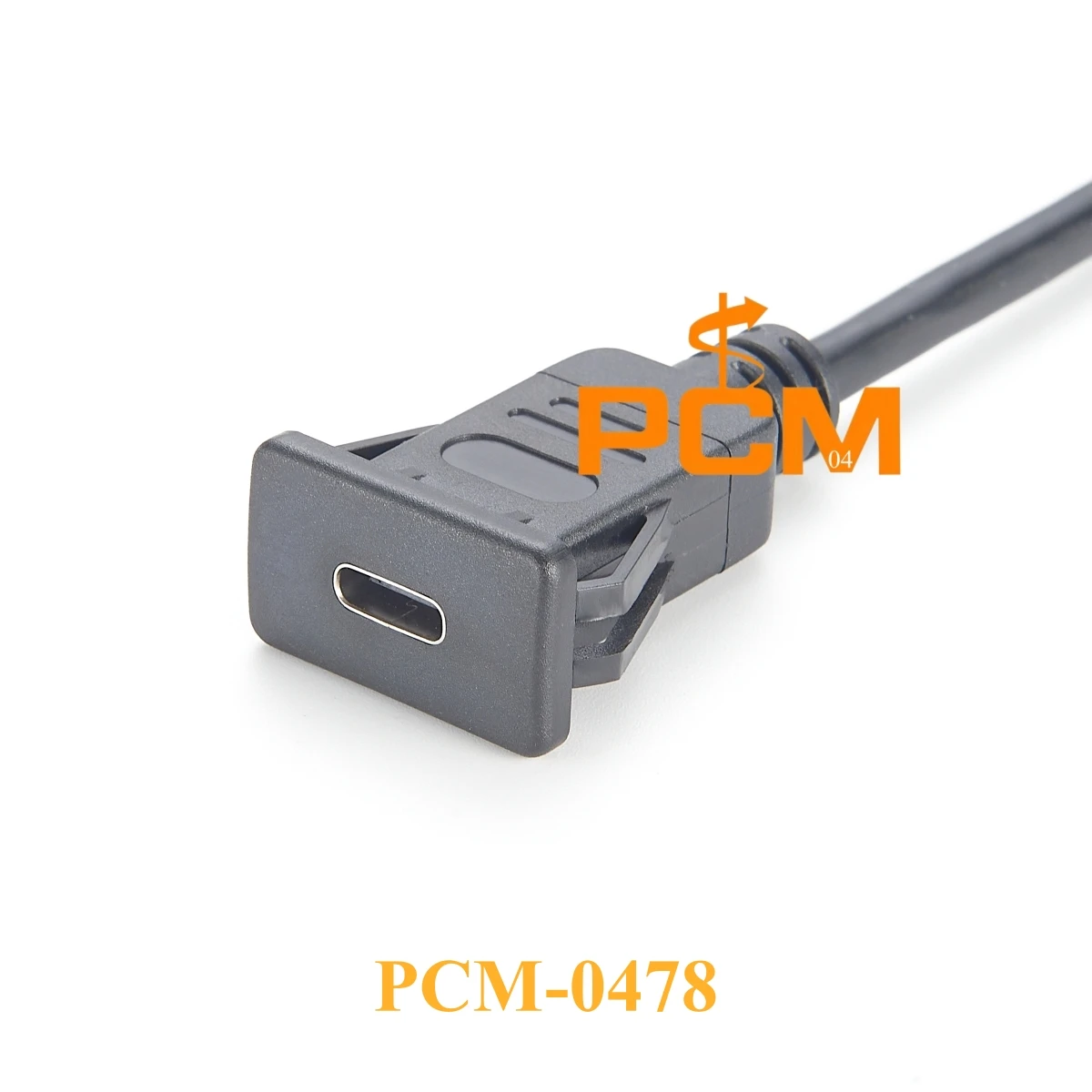 USB 3.1 Type-C female Snap-In panel mount connector to male extension cable,front mounting,Rear disassembly,quick locking