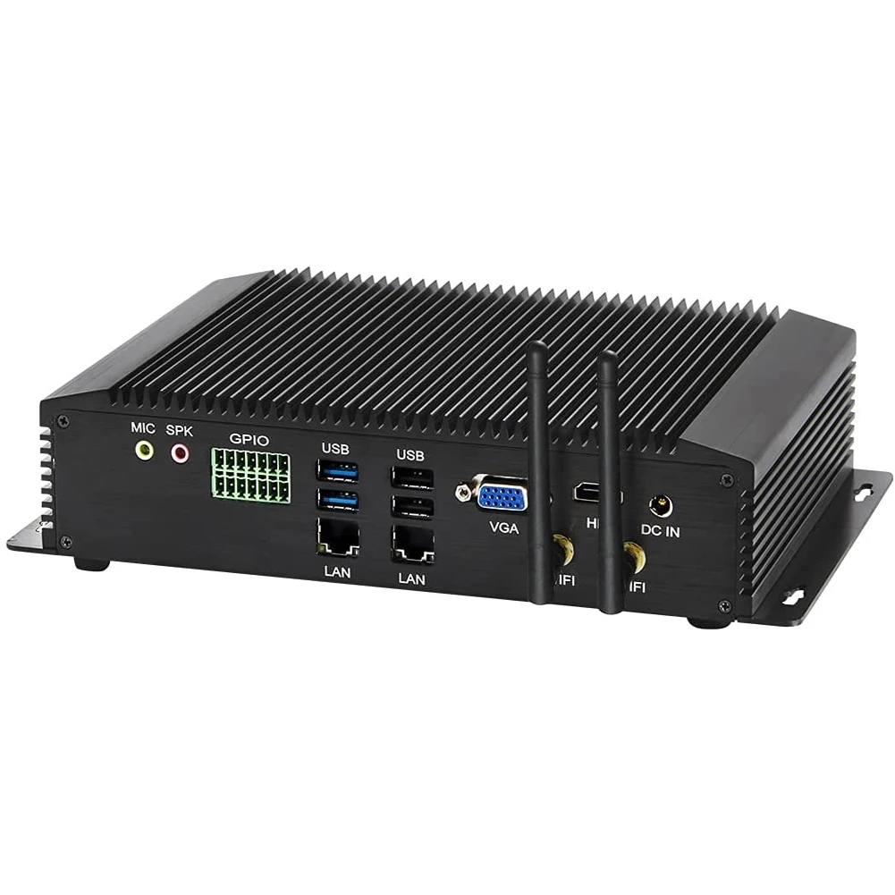 Mini PC industrial Intel Core i5 4200U i7 4500U 4600U com 6 COM RS232 RS422 RS485 HDMI VGA GPIO para indústria médica