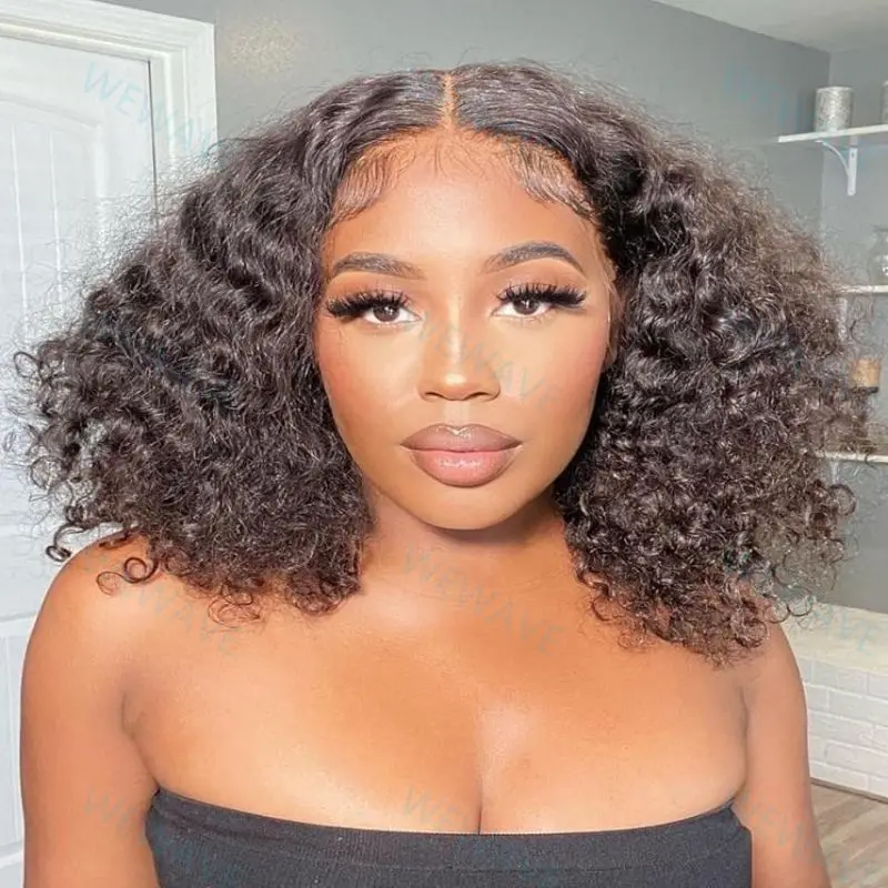 

Short Bob Wig 13x6 Curly Lace Frontal Wig Deep Wave 13x4 Lace Front Human Hair Wigs Pre Plucked Brazilian Bob Lace Wigs