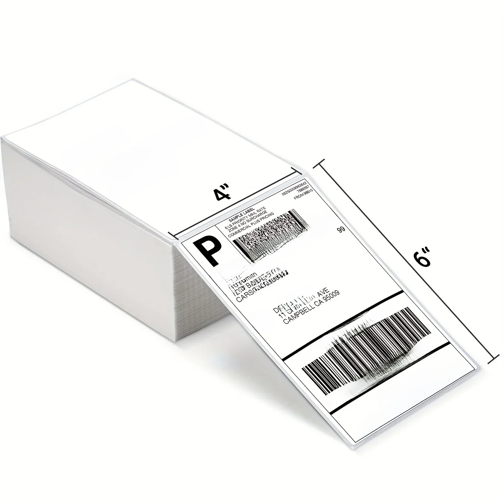 Étiquettes thermiques 4 "x 6" - Étiquettes d'expédition thermique directe ASprink auto-adhésives - Étiquettes postales blanches pour imprimantes d'étiquettes thermiques