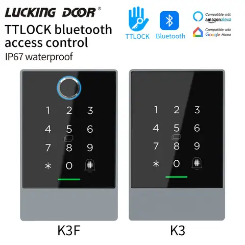 Nfc 태그 Ttlock 장붓 구멍 지문 도어 상태 센서 G2 게이트웨이 스마트 폰 App 13.56Mhz Rfid 도어 액세스 제어 시스템 K3/K3F Best5
