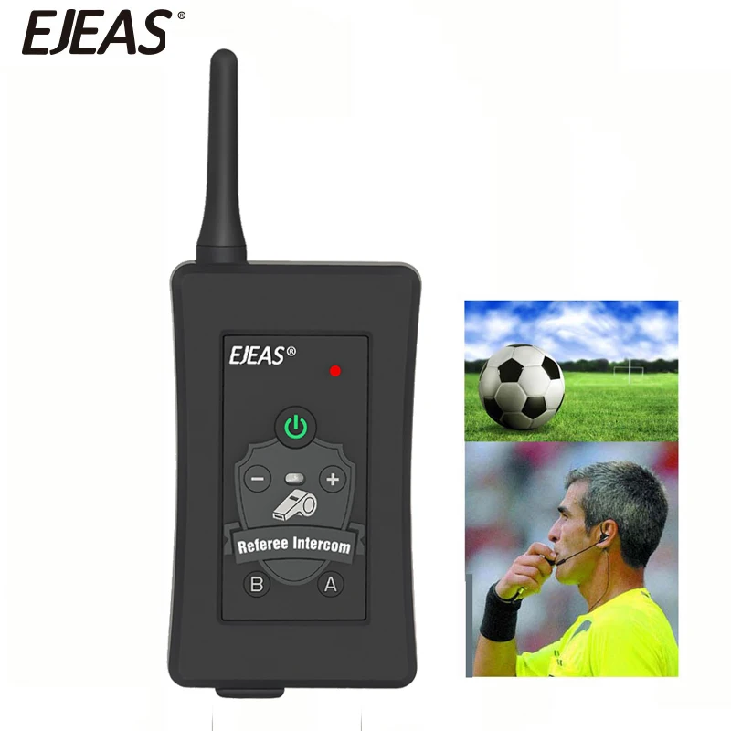 4pcs EJEAS FBIM Football Referee Intercom Headset 1200M Full Duplex Bluetooth 5.1 Motorcycle Interphone Wireless Communicator