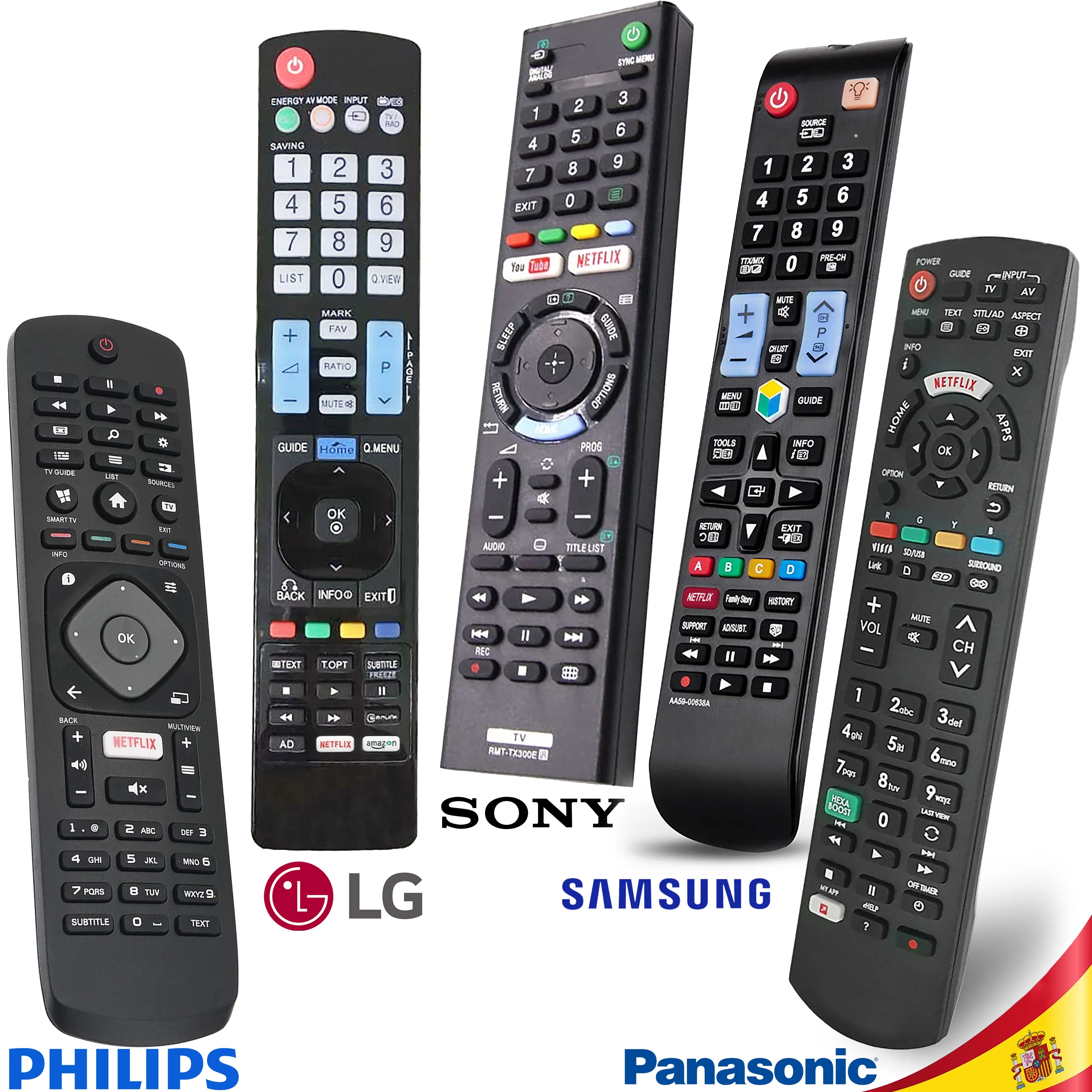 وحدة تحكم تلفزيونية عالمية مع وظائف عن بعد ، نيتفيل ، متوافقة ، فيليبس ، إل جي ، سامسونج ، باناسونيك ، سوني ، LED ، LCD ، QLED ، البلازما ، جميع أنواع Smartv #1