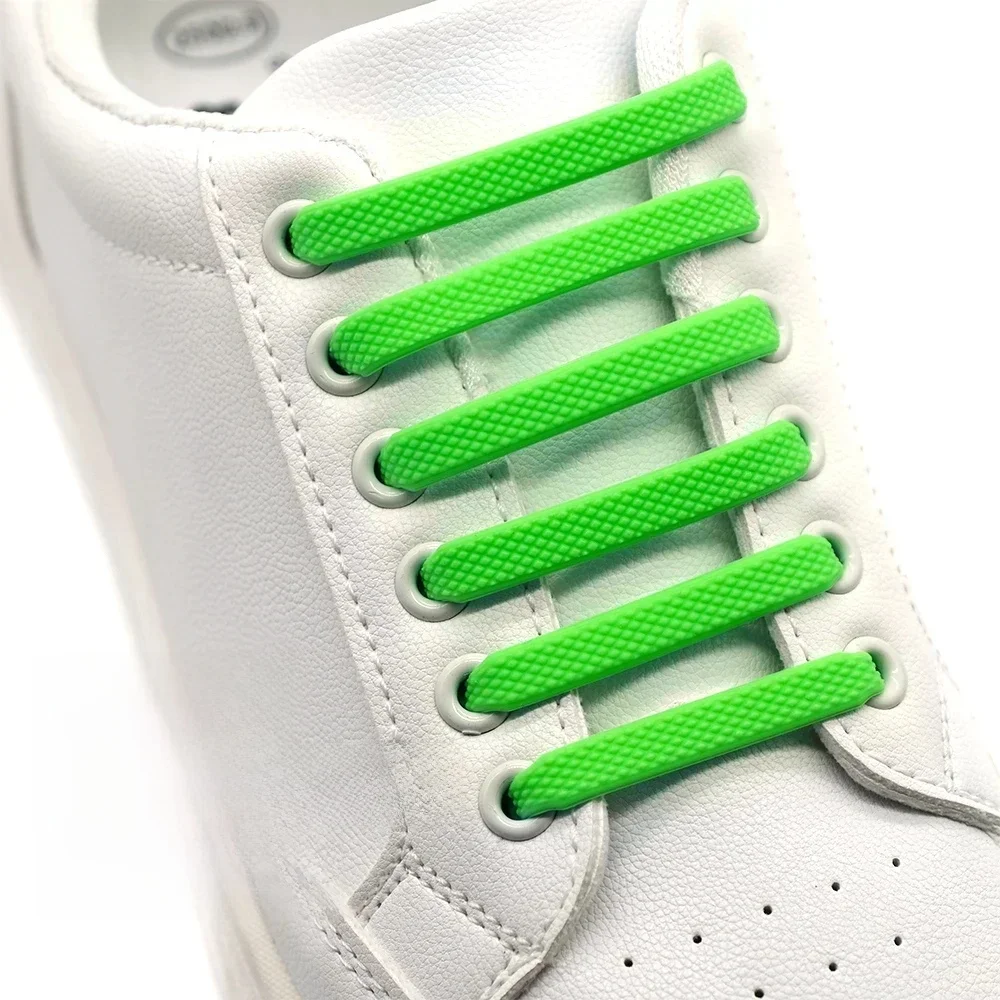 Nouveau 16 pièces lacets de chaussures élastiques toutes les baskets lacets extensibles en Silicone unisexe mode sans cravate lacet élastique lacets