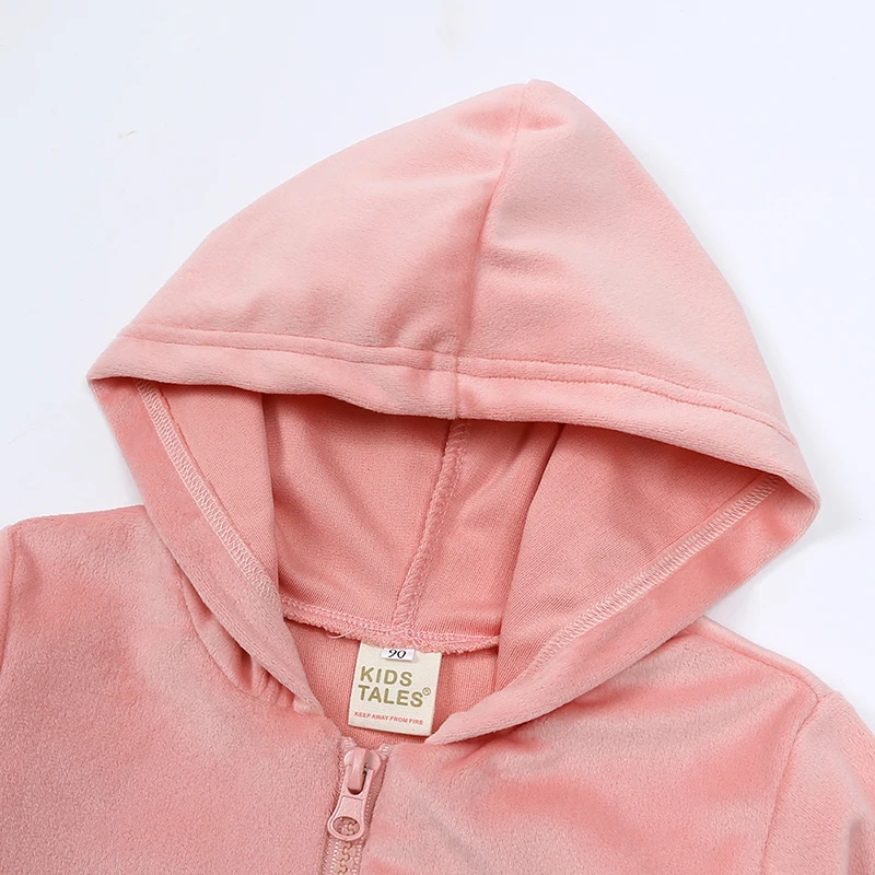 2024 kinder Jungen Mädchen Hoodies Samt Anzug Kleidung Solide Lösen Sweatshirt + Hosen Frühling Herbst Set Kleinkind Kinder Sport Outfits – Detail 3