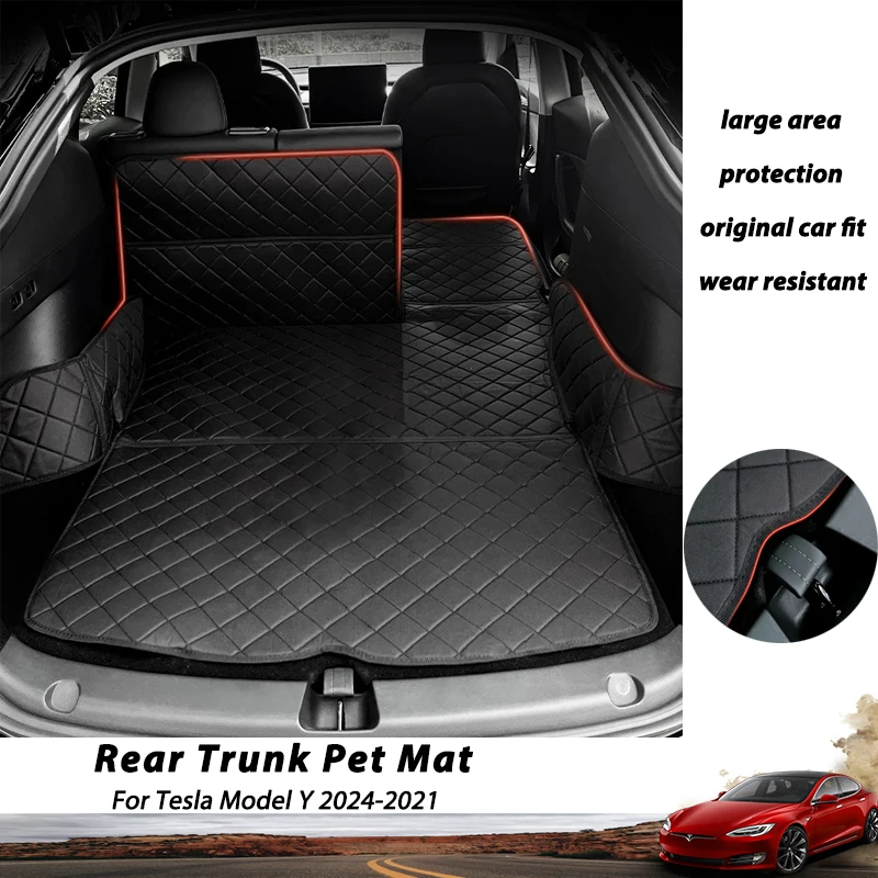 For Tesla Model Y 2023-2020 Rear Trunk Pet Mat Waterproof Dust-proof Cargo Liner For Dogs Trunk Mat Model Y 2023 Accessories