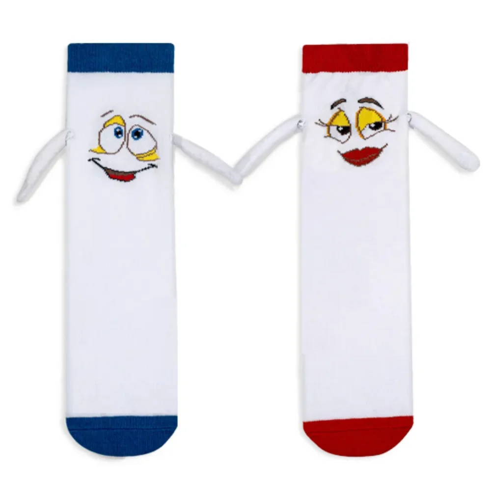 

2 Pack Magnetic Holding Hands Socks Club Famous Fashion Funny Creative Magnetic Attraction Hands Black White Cartoon Eyes Couples Standard Unisex 2024 Hot Sale Campaign Entertainment Hobby Design Romantic Birthday