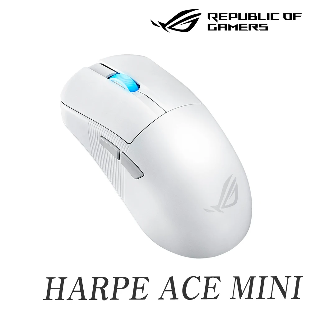 ASUS ROG HARPE ACE MINI WHITE POLING RATES support 8K wireless gaming mouse