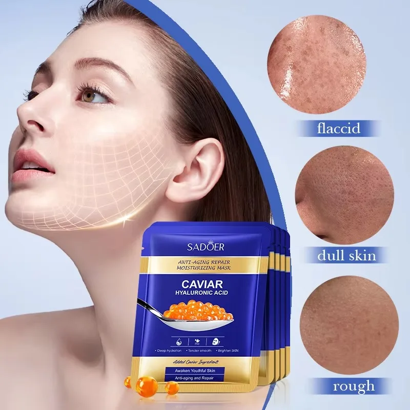 10pcs Collagen Anti-Wrinkle Facial Masks Moisturizing  Fade Fine Lines Firm Skin Moisturizing Brightening SkinCare