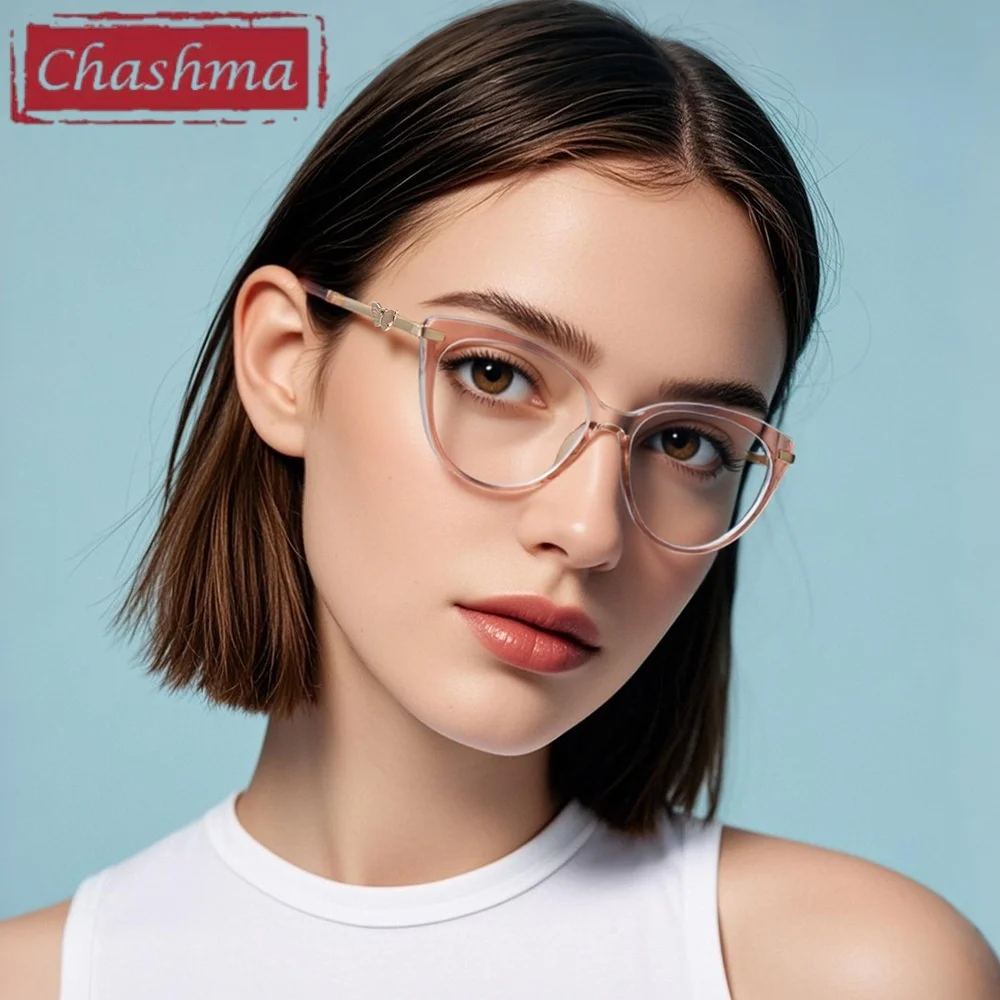 

Chashma Prescription Glasses Women Cat Eye Fashion TR90 Eyeglasses Frames Optics Lentes for Myopia Recipe Eyeewear Spectacles