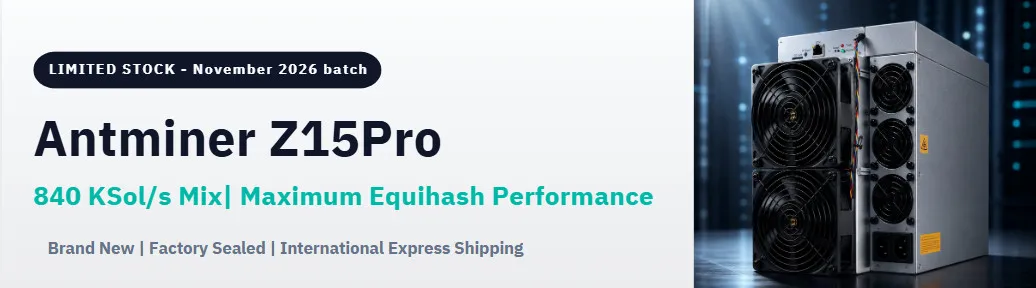 Buy 5 get 3 free Bitmain Antminer Z15Pro 840K 860K Crypto Miner Machine&Price SHA256 Mining Farm 840K/860K