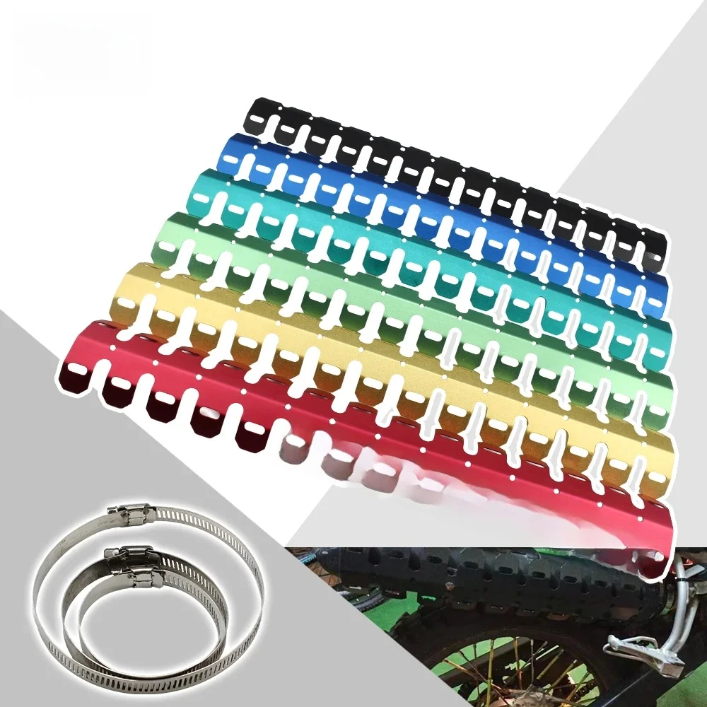 AliExpress PowerMotor Motorcycle Exhaust Shield Protector Muffler Pipe Heat Protection Systems for Honda YAMAHA Kawasaki Ducati Suzuki Dirt Bike Motor