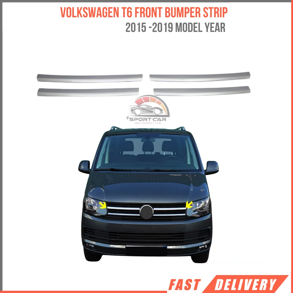 For VW T6 carrier chrome front grille 4 PCs. 2015 -2019. Stainless steel. A + quality modified design accessory